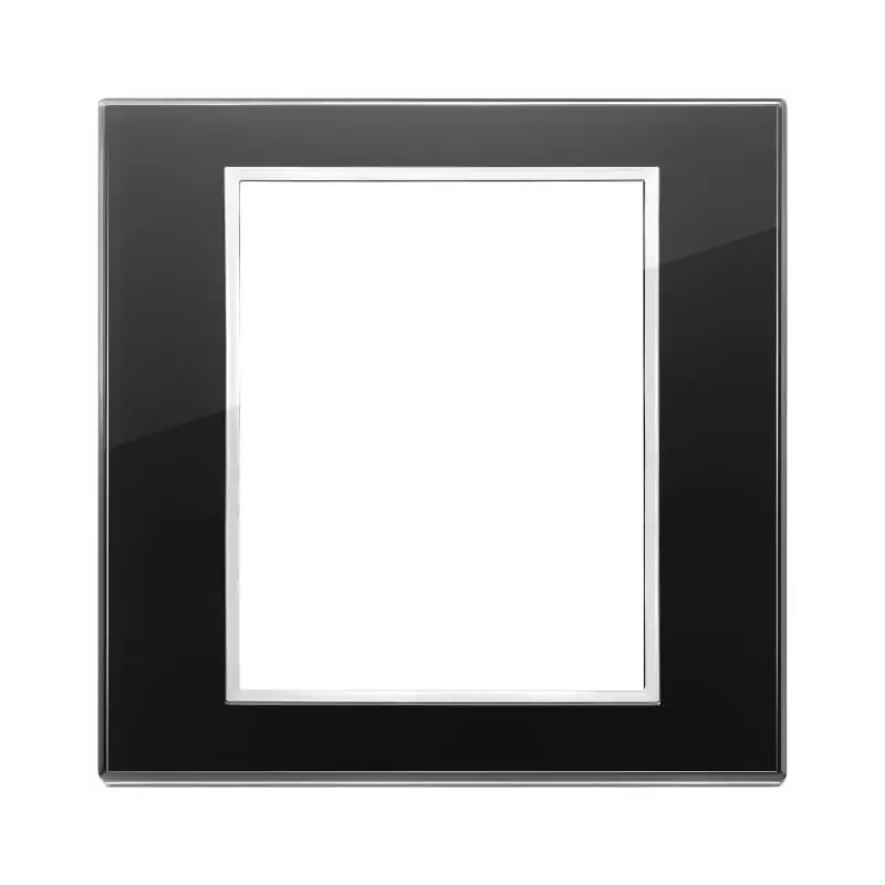 Placca 8M nero diamante - Vimar 21668.76