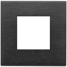 Placca 2M nero spazzolato - Vimar 22642.13