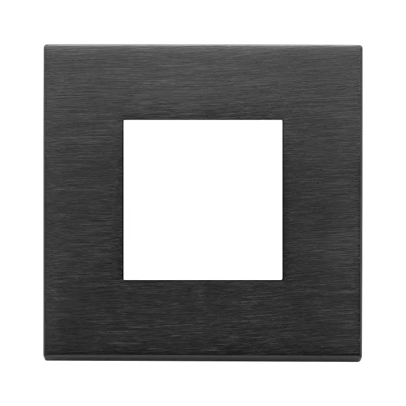 Placca 2M nero spazzolato - Vimar 22642.13