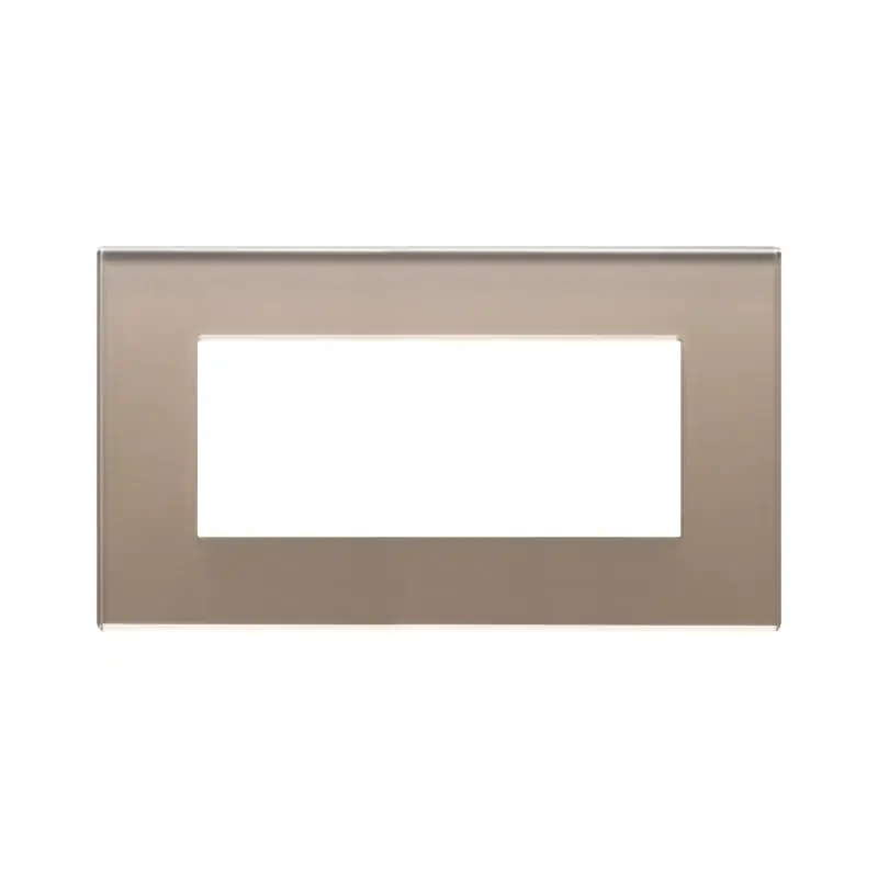 Placca 5M BS opale bruno - Vimar 22649.77