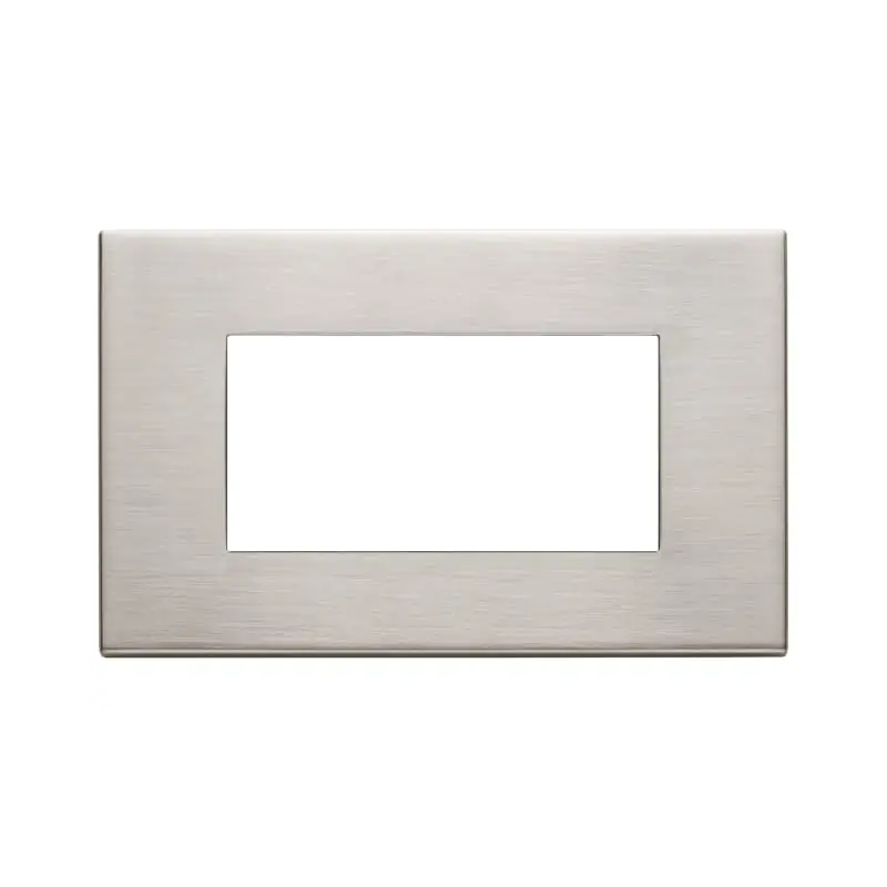 Placca 4M nichel spazzolato - Vimar 22654.11