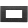 Placca 4M nero spazzolato - Vimar 22654.13