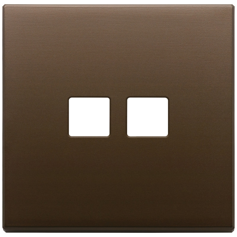 Placca 2Mx2 Flat bronzo scruro spazz. - Vimar 22682.2.12