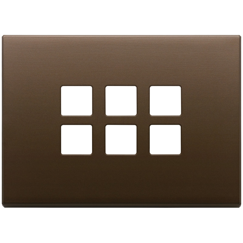 Placca 3Mx6 Flat bronzo scuro spazz. - Vimar 22693.12