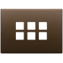 Placca 3Mx6 Flat bronzo scuro spazz. - Vimar 22693.12