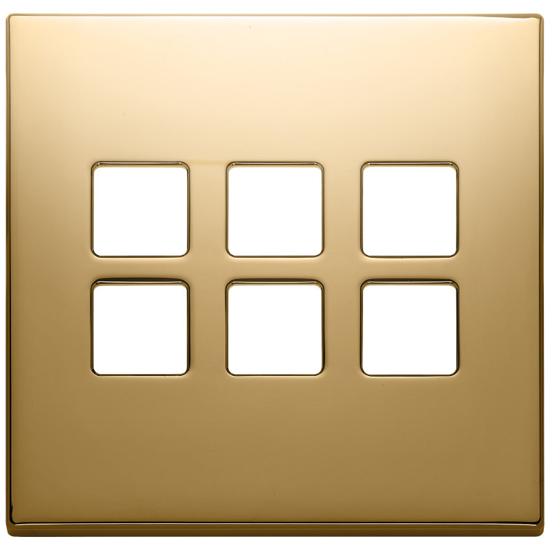 Placca 3Mx6 Flat BS oro - Vimar 22695.82