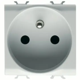 PRESA 2M 2P+T 16A+MORS.FRONT.ST.FRA.BIAN - Gewiss GW10248