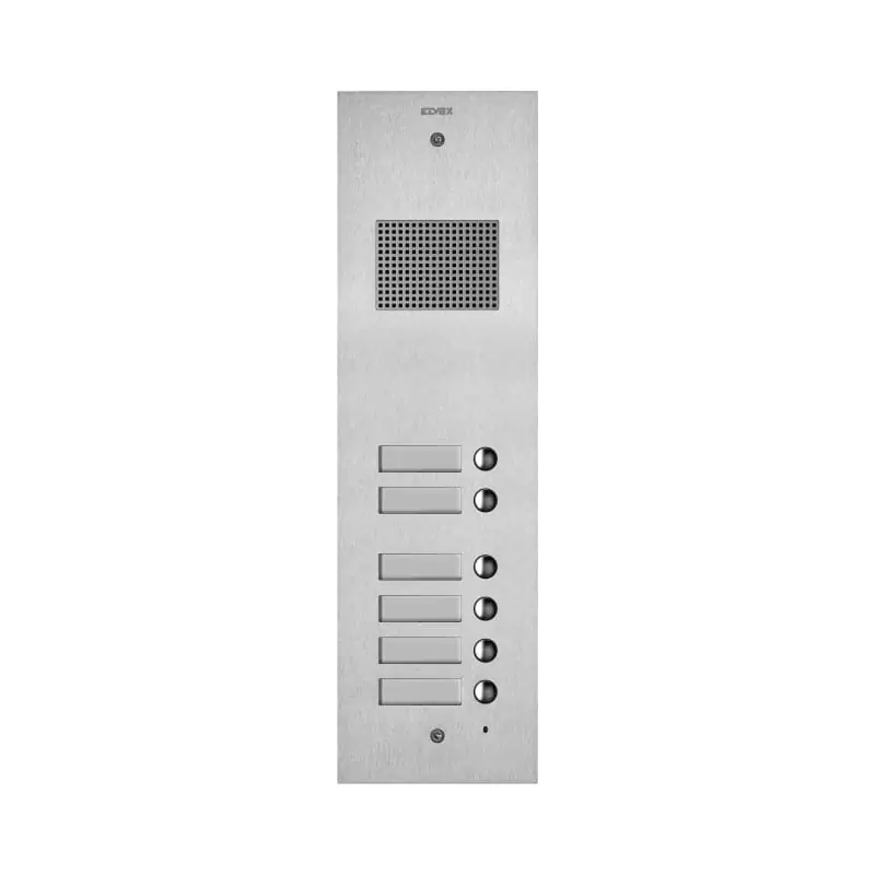 Placca Steely 2F+ audio 6 puls. acciaio - Vimar 41506