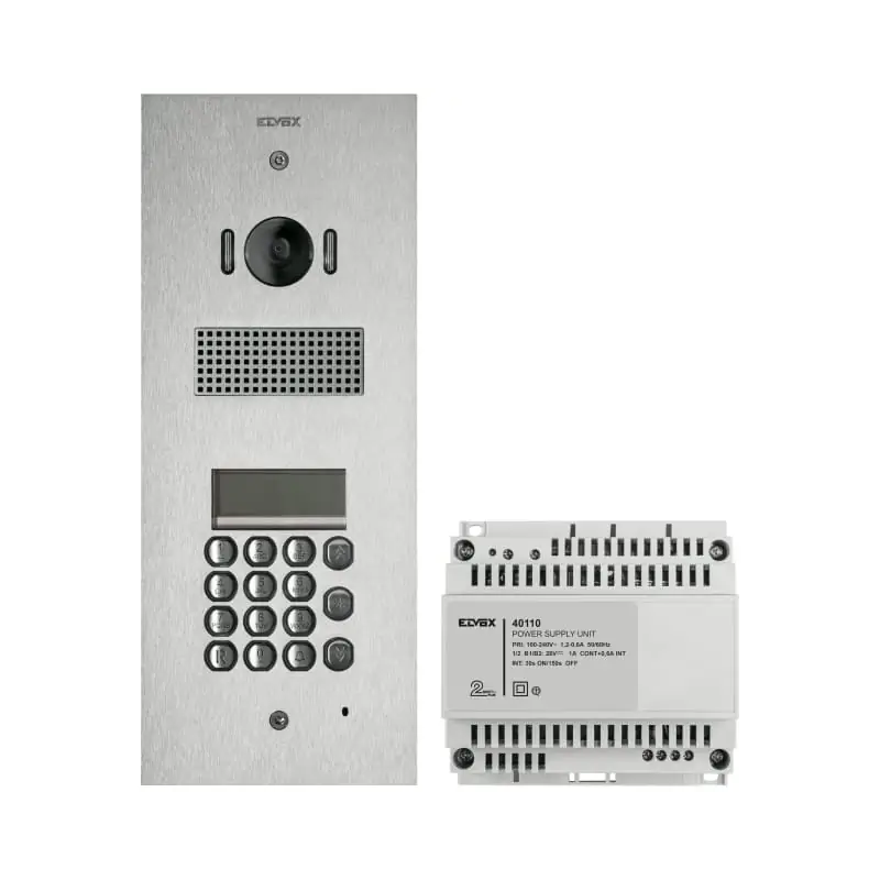 Kit Steely 2F+ A/V tast.+disp.acciaio - Vimar K41541