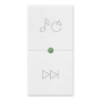 Tasto 1M cambio sorgente/traccia bianco - Vimar R14531.23