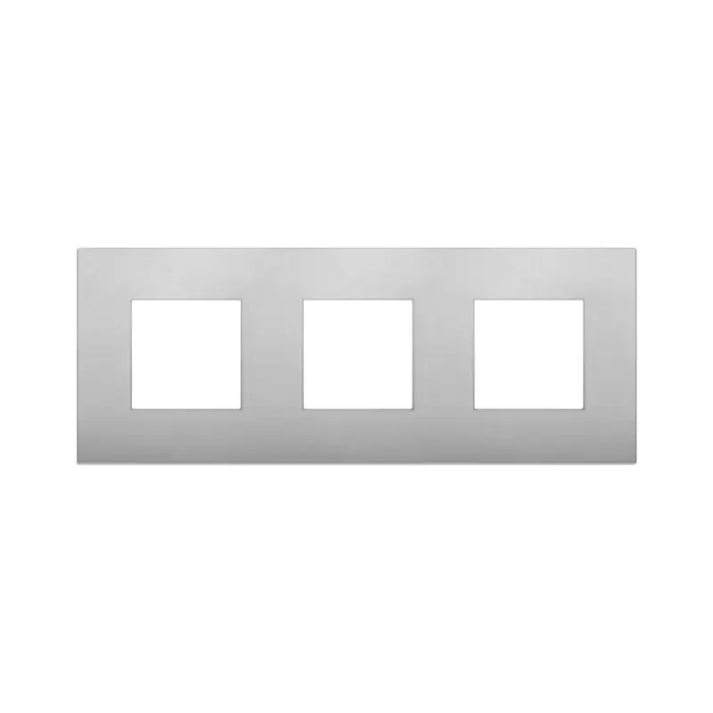 Placca 6M (2+2+2)int71 CL silver matt - Vimar 19644.79