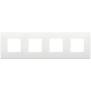 Placca 8M (2+2+2+2)int71 CL bianco - Vimar 19669.74