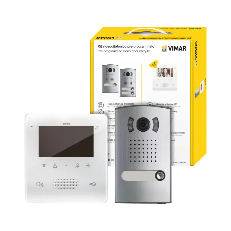 Kit video 2F+ mono Tab 4,3 vivavoce - Vimar 7558/E