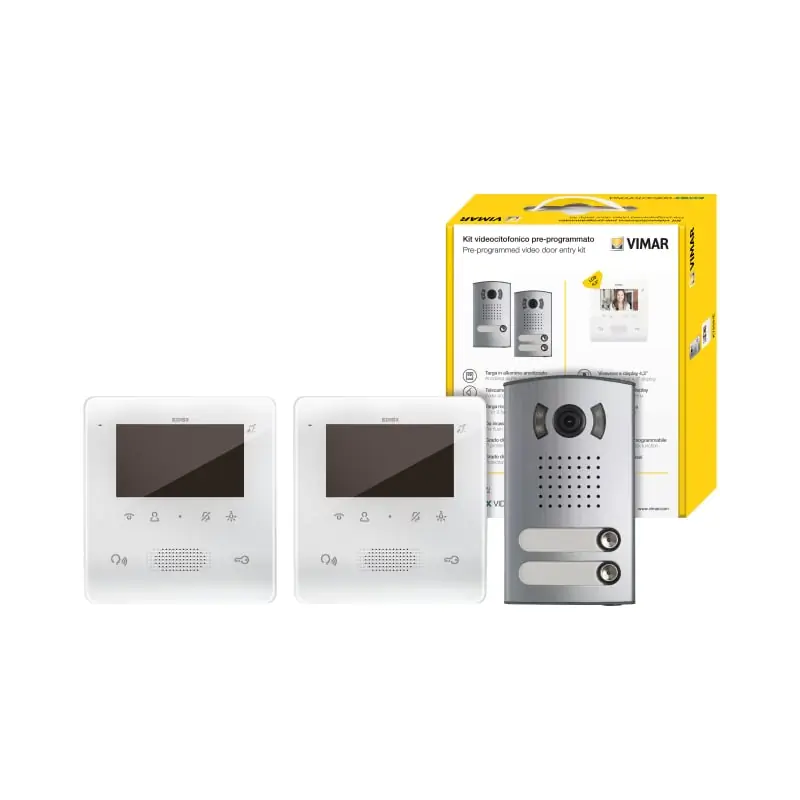 Kit video 2F+ bifam. Tab 4.3 vivavoce - Vimar 7558/E2