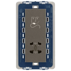 Presa per rasoio verticale 230V Metal - Vimar 19291.M