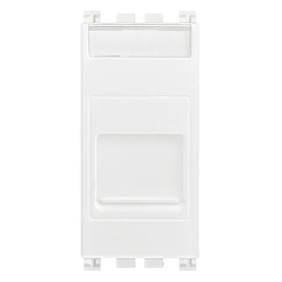 Presa RJ45 Cat6 UTP con portello bianco - Vimar 19337.6.B