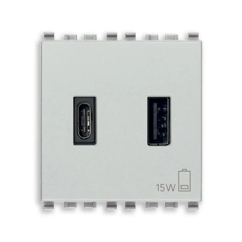 Alimentatore USB A+C 5V 3A 2M Next - Vimar 20295.AC.N