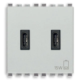 Alimentatore USB C+C 5V 3A 2M Next - Vimar 20295.CC.N