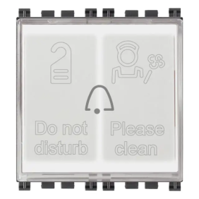 Pulsante + 2 spie hotel 230V antibatt. g - Vimar 19097.AB