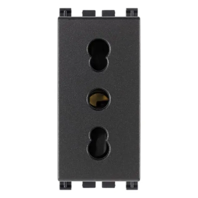 Presa 2P+T 16A P17/11 antibatt. grigio - Vimar 19203.AB