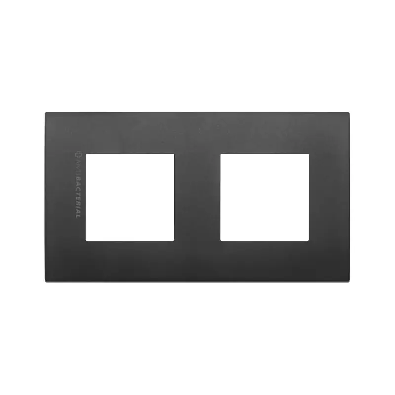 Placca 4M (2+2)int71 CL antibatt. nero - Vimar 19643.AB.71