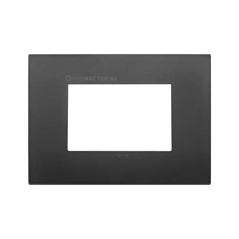 Placca Classic 3M antibatterico nero - Vimar 19653.AB.71