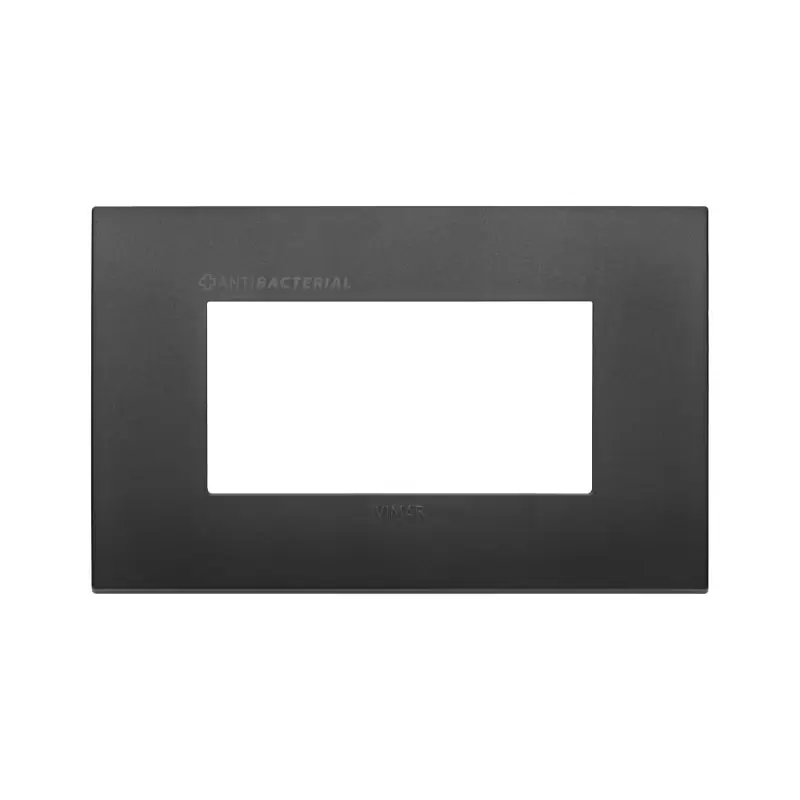 Placca Classic 4M antibatterico nero - Vimar 19654.AB.71
