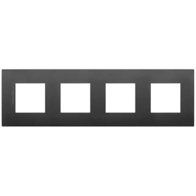 Placca 8M (2+2+2+2)int71 CL antibat.nero - Vimar 19669.AB.71