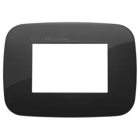 Placca Round 3M antibatterico nero - Vimar 19683.AB.81