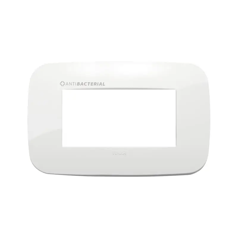 Placca Round 4M antibatterico bianco - Vimar 19684.AB.84