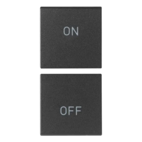 Due mezzi tasti 1M ON/OFF antibat.grigio - Vimar 19751.AB.1