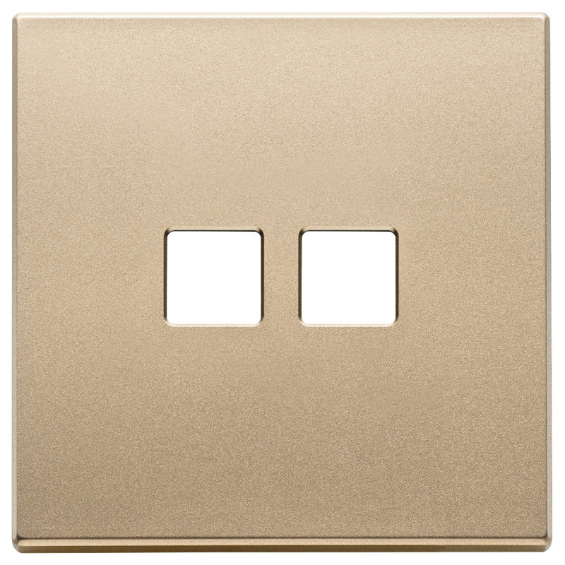 Placca 2Mx2 Flat oro satinato - Vimar 22682.2.88