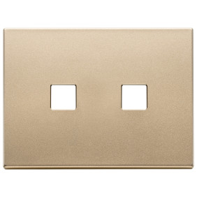 Placca 3Mx2 Flat oro satinato - Vimar 22683.2.88