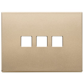Placca 3Mx3 Flat oro satinato - Vimar 22683.3.88