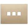 Placca 3Mx3 Flat oro satinato - Vimar 22683.3.88