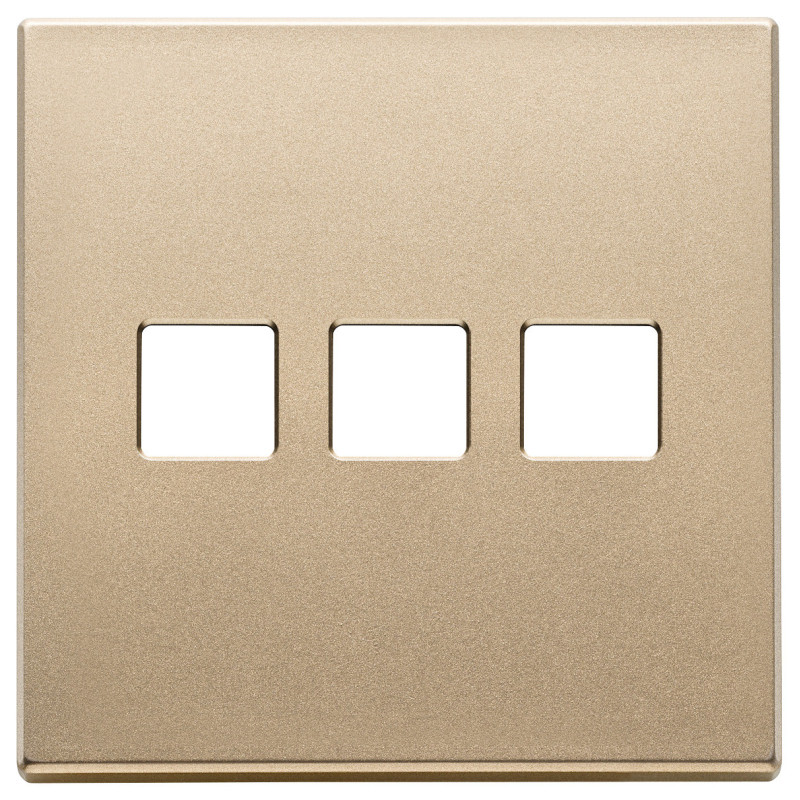 Placca 3Mx3 BS Flat oro satinato - Vimar 22685.3.88