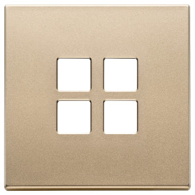 Placca 2Mx4 Flat oro satinato - Vimar 22692.88