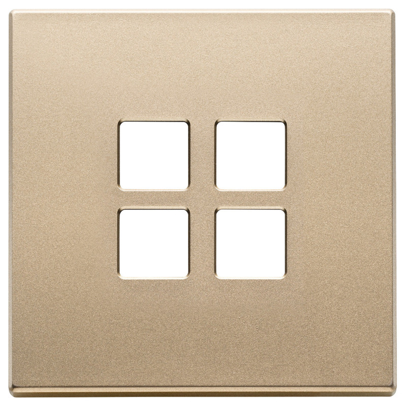 Placca 2Mx4 Flat oro satinato - Vimar 22692.88