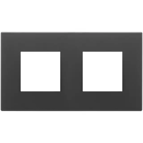 Placca 4M (2+2)int71 nero satinato - Vimar 22643.73