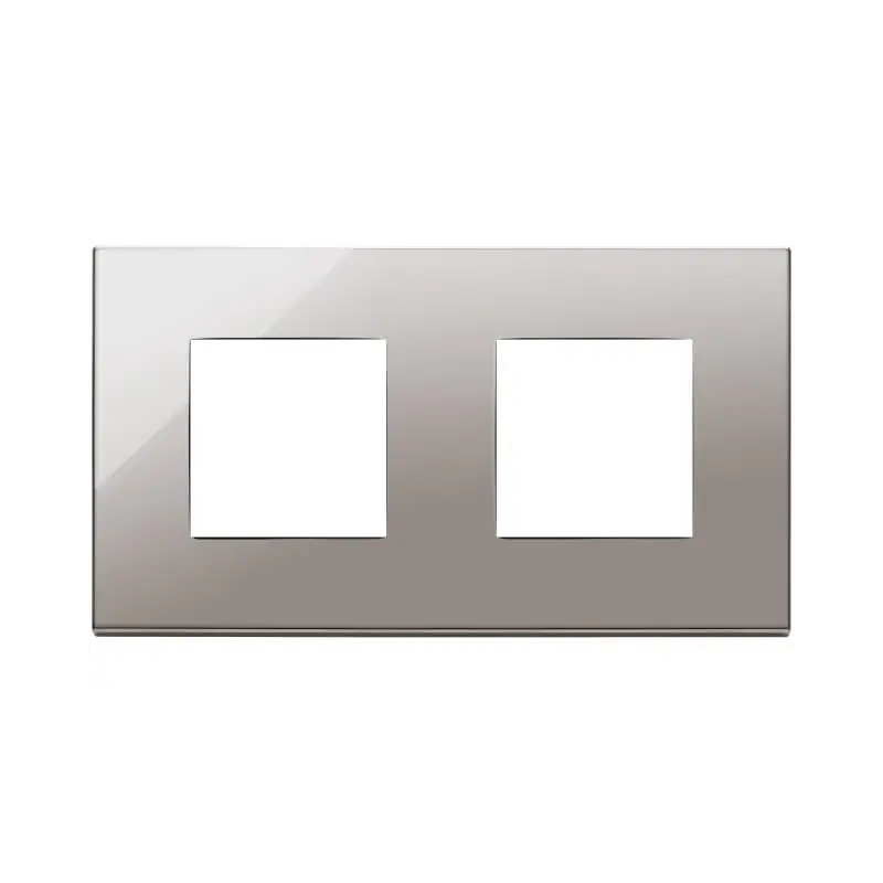 Placca 4M (2+2)int71 cromo nero - Vimar 22643.83