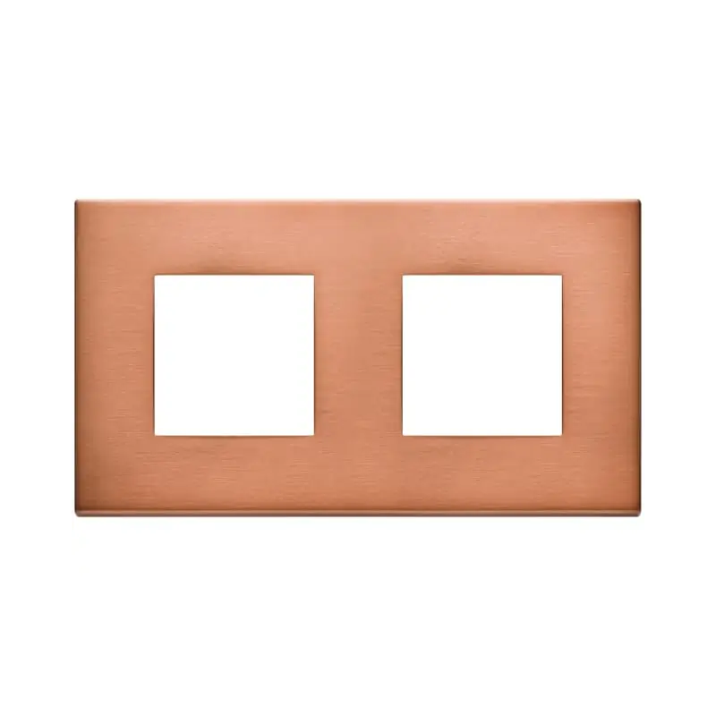 Placca 4M (2+2)int71 rame spazzolato - Vimar 22643.86