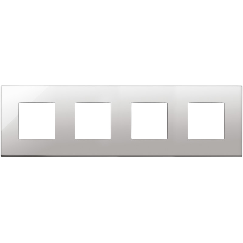 Placca 8M (2+2+2+2)int71 nichel - Vimar 22669.81