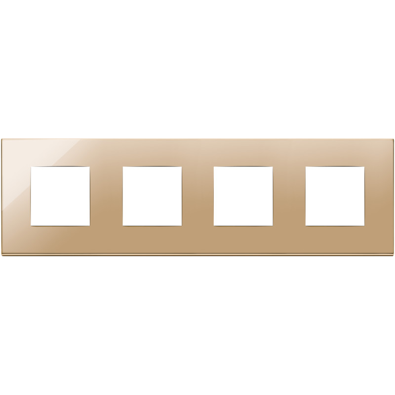 Placca 8M (2+2+2+2)int71 oro - Vimar 22669.82