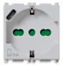 Presa 2P+T 16A universale + USB C Silver - Vimar 14210.USB.SL