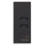 Alimentatore USB C+C 5V 3A nero - Vimar 30292.CCG