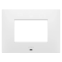 PLACCA EGO SMART 3P BIANCO SATINATO - Gewiss GW16003SPW