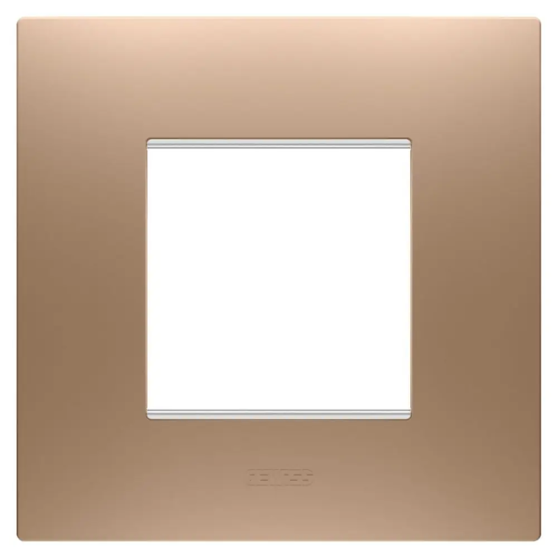 PLACCA EGO INT.2P RAME CHIARO - Gewiss GW16022CS