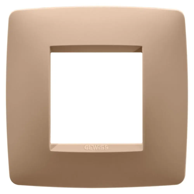 PLACCA ONE INT.2P RAME CHIARO - Gewiss GW16122VX