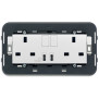 2 prese 2P+T 13A BS +int +USB C+C bianco - Vimar 20224.CC.B