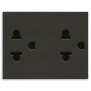 Due prese SICURY 2P+T USA+EU nero - Vimar 30249.G